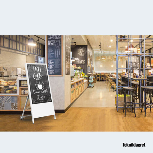 Digital trottoarpratare restaurang