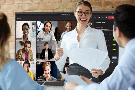 Clevertouch UX Pro pekskärm möte