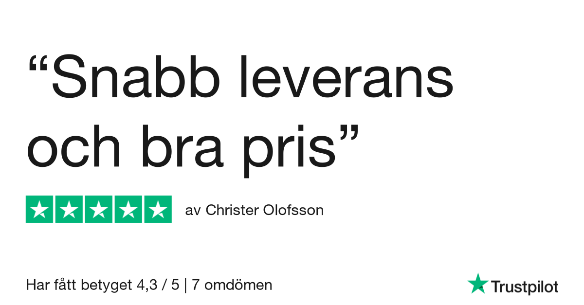 Trustpilot review Tekniklagret